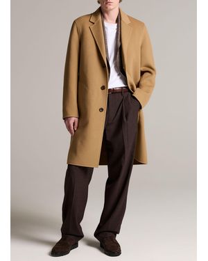 Vince Splittable Wool-Cashmere Single-Breasted Topcoat - Natural
