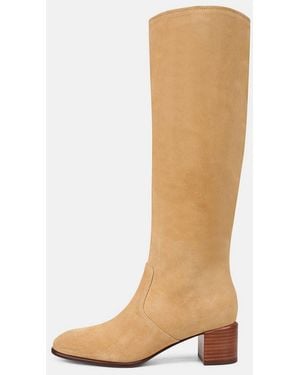 Vince Arabel Tall Suede Knee Boot - White