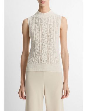 Vince Cable Cotton-Blend Double-Layer Shell - White