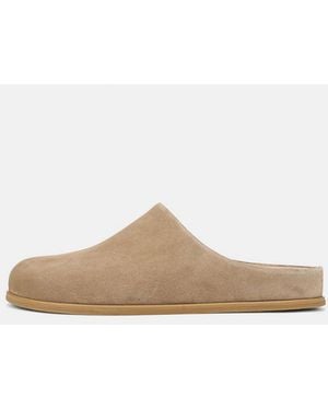 Vince Leo Suede Clog Mule - White