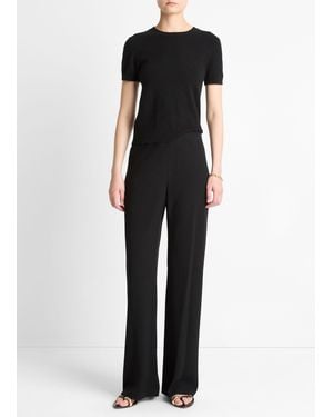 Vince High Waisted Bias Trousers - Black
