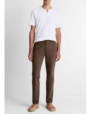 Vince Dylan Slim 5-Pocket Peached Stretch-Cotton Pant - White