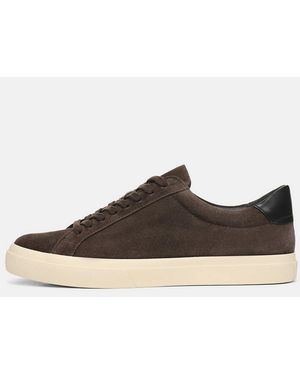 Vince Sneakers Mens 11.5M Brown Suede Leather Casual Shoes Lace Up Lined Vince S Fulton Sneaker Flint Suede 11.5 M in Brown for Men  main image 4