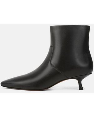 Vince Simone Leather Ankle Boot - Black