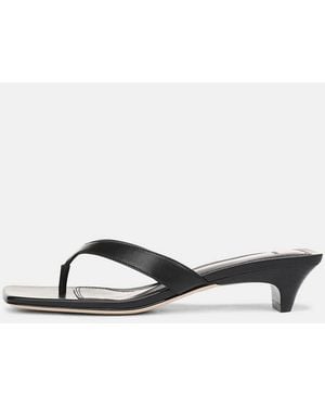 Vince San Juan Leather Heeled Thong Sandal - White