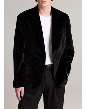 Vince Cotton Velvet Classic Sport Coat - Black
