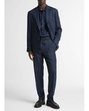 Vince Linen Relaxed Sport Coat - Blue