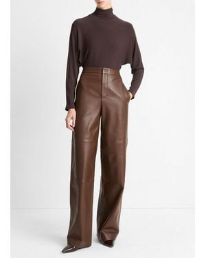 Vince Dolman-Sleeve Turtleneck Bodysuit - Brown