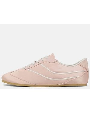 Vince Sunset Satin Trainer - White