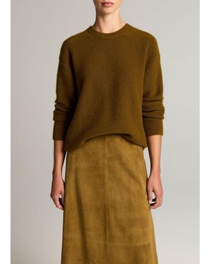 Vince Plush Cashmere Crew Neck Sweater - Green