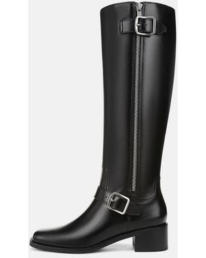 Vince Leighton Leather Knee Boot - Black