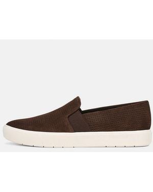 Vince Blair Perforated Suede Sneaker - White