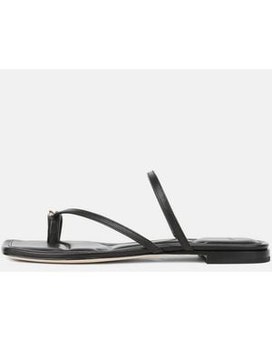 Vince Polli Leather Toe-Ring Sandal - White