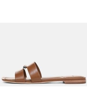 Vince Piper Leather Slide Sandal - White