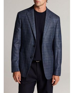 Vince Plaid Wool & Silk-Blend Sport Coat - Blue