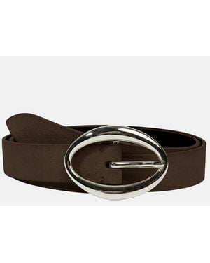 Vince Isla 30Mm Suede Belt - White