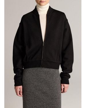 Vince Ponte Knit Bomber Jacket - Black