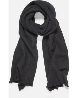 Vince Herringbone Cashmere Scarf - Blue