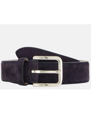 Vince Alex 30Mm Stitched Suede Belt - Blue