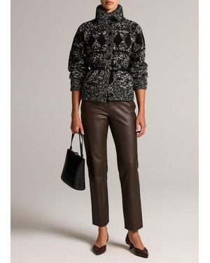 Vince Leather Straight-Leg Trouser - Multicolor