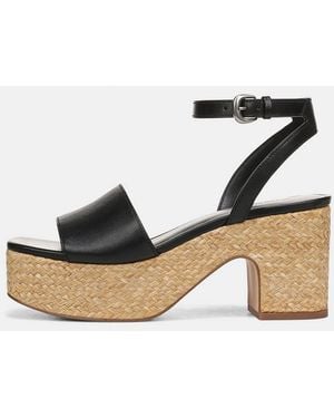 Vince Castella Leather Platform Sandal - Black