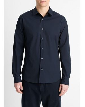 Vince Stretch-Cotton Poplin Shirt - Blue