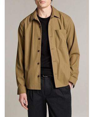Vince Cotton Bluff-Pocket Overshirt - Natural