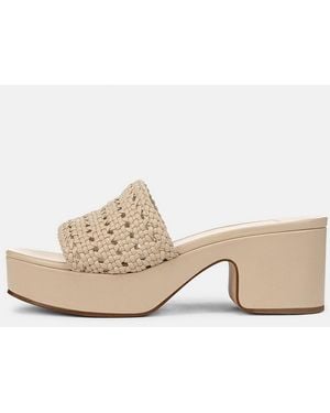 Vince Margo Woven Leather Platform Sandal - White