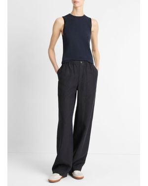 Vince Hemp Low-Rise Utility Pant - Blue