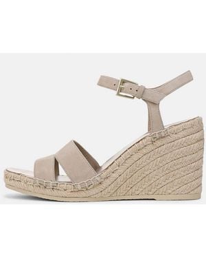 Vince Gwen Suede Espadrille Wedge Sandals - Natural