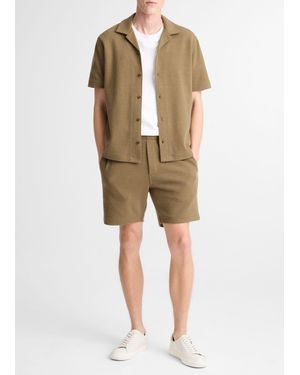 Vince Cotton Bouclé Pull-On Short - Natural