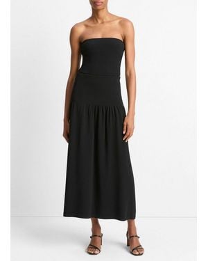 Vince Compact Drop-Waist Skirt - Black