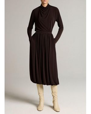 Vince Matte Jersey Bubble Skirt - Black