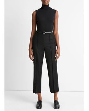 Vince Jersey Sleeveless Turtleneck - Black