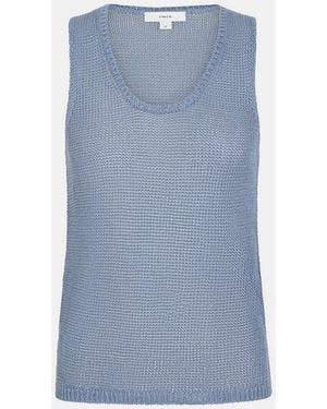 Vince Beachy Linen Tank - Blue