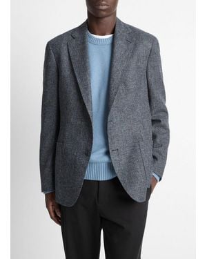 Vince Plaid Alpaca-Blend Relaxed Sport Coat - Gray