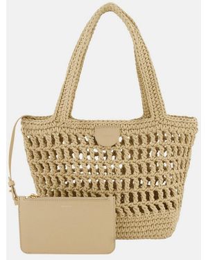 Vince Barcelona Cotton Crochet Small Tote - Metallic