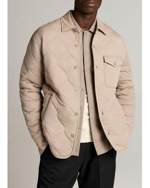 Vince Quilted Cotton-Blend Insulated Shirt Jacket - Natural