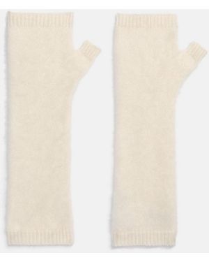 Vince Brushed Cashmere Arm Warmers - White
