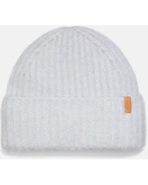 Vince Plush Cashmere Chunky-Knit Beanie, Medium Heather - White