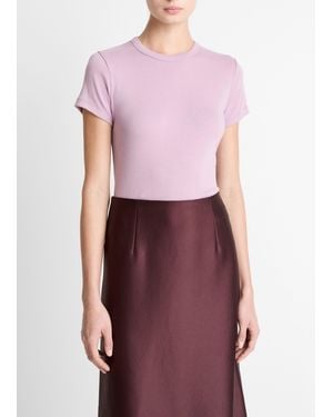 Vince Pima Cotton-Blend '90S Shrunken T-Shirt - Purple