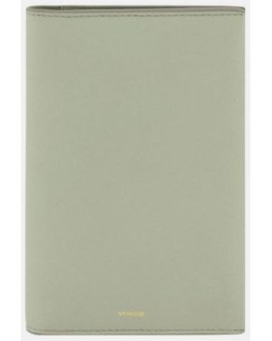 Vince Nappa Leather Passport Case - Green