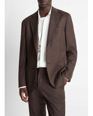 Vince Wool-Silk Relaxed Sport Coat - Brown