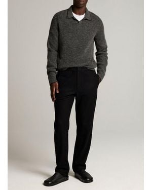Vince Owen Athletic Knit Wool-Blend Elastic-Waist Pant - Black
