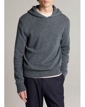 Vince Mélange Cashmere Hoodie - Gray