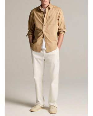Vince Louie Relaxed Cotton-Linen Chino Pant - Natural