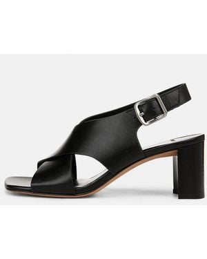 Vince Omega Leather Heeled Sandal - White