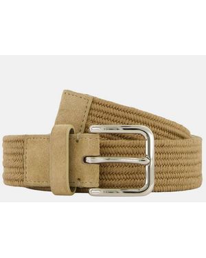 Vince Alex 32Mm Woven Suede Belt - Multicolour