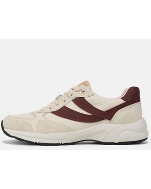 Vince Golden Gate Leather & Suede Runner Trainer - Natural