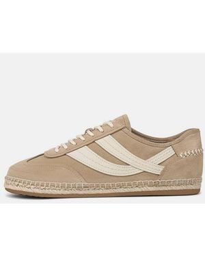Vince Oasis Suede & Leather Espadrille Trainer - White